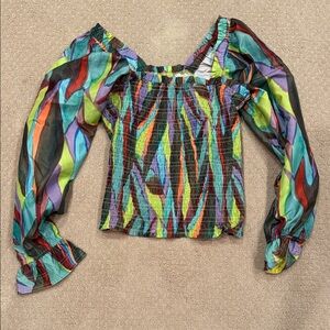Marie Oliver Multicolor Off-Shoulder Blouse